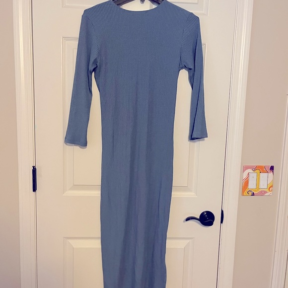 Amour vert dot Paris rib dress in Horizon medium - Picture 2 of 3